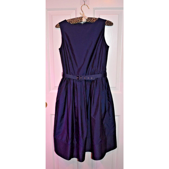 Isaac Mizrahi Target Dress - Belted Blue 50s Retro Preppy Sleeveless - Womens 2 - Picture 1 of 5